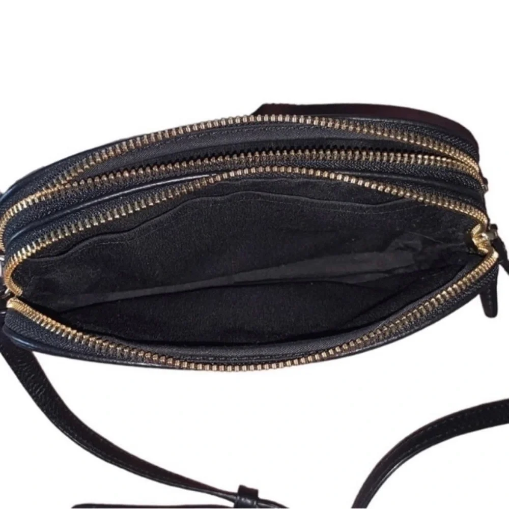 NWOT Coach Black Pebble Leather Crossbody Bag - Picture 6 of 9